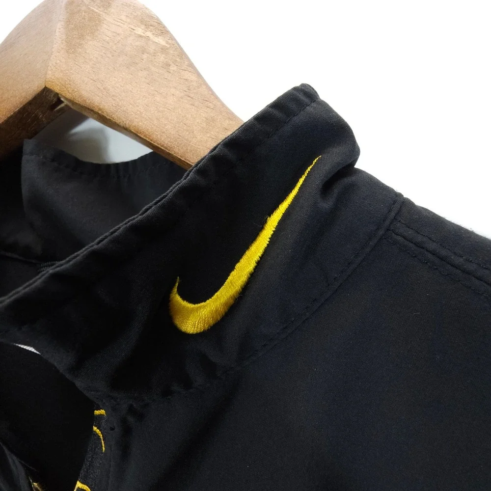 Nike Livestrong Quarter Zip Pullover Mens Small Black Yellow NikeFit Cycling